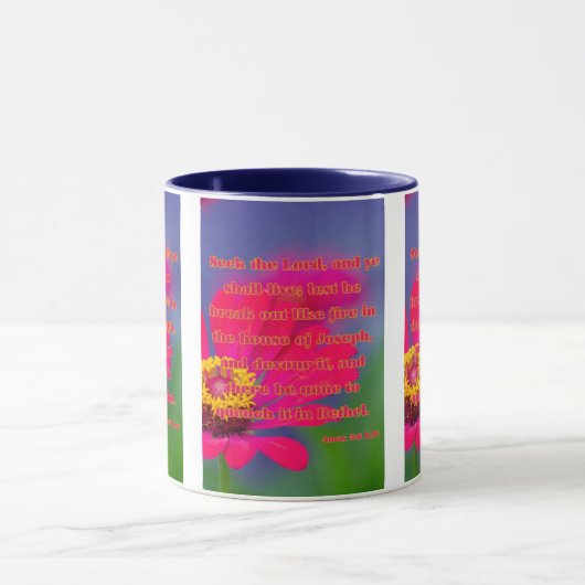 Amos 5:6 KJV Bible Scripture Pic Two-Tone Tasse (Zentrum)