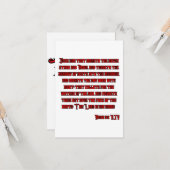 Amos 5:8 KJV Bibelverse Begrüßung Karte (Vorderseite/Rückseite Beispiel)