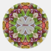 AMOS ~ EASTER CANDY ~ RUNDER AUFKLEBER (Vorderseite)