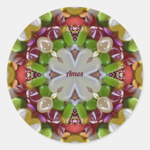 AMOS ~ EASTER CANDY ~ RUNDER AUFKLEBER