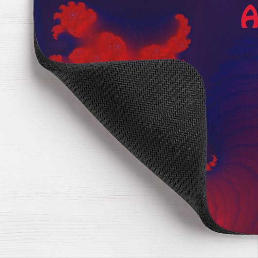 AMOS ~ Rote und blaue Maus-Pad Mousepad (Ecke)