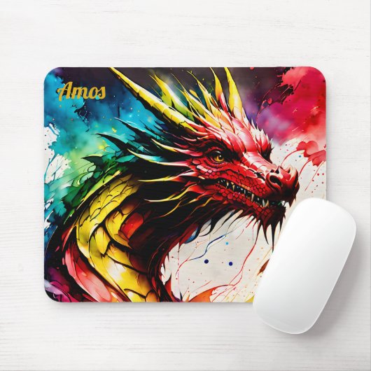 AMOS ~ Zany Dragon ~ Mousepad (Mit Mouse)