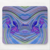 AMOS ~ Zany, Lila, blau, grün und rosa Mouse Pad Mousepad (Vorne)