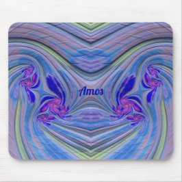 AMOS ~ Zany, Lila, blau, grün und rosa Mouse Pad Mousepad