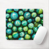 AMOS ~ Zany Shades Green and Blue ~ Murmeln ~ Mousepad (Mit Mouse)