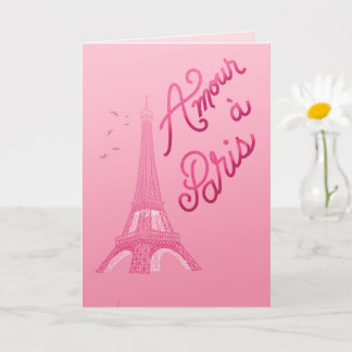 Amour a Paris - Love in Paris French Language Karte