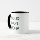 Amour Amor Amore – Love Typography Text Romantisch Tasse (Vorderseite Links)