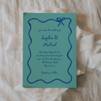 Amour | Blaue und Aquamarine französische Bow-Hoch