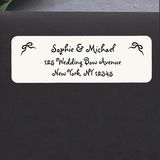 Amour | Illustrierte französische Bow-Rücksendeadr