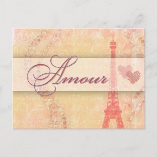 Amour in Paris Postkarte (Vorderseite)