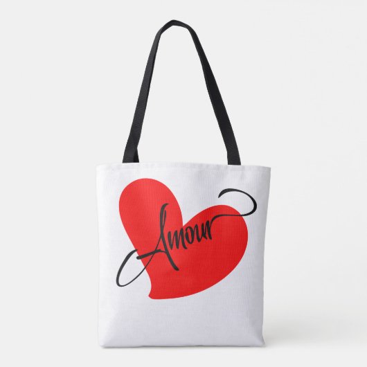 Amour (Liebe in Französisch) (Personalisierte Meld Tasche (Rückseite)