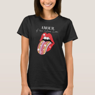 Amour lipstick Motivierend Inspirational Slogan Q T-Shirt