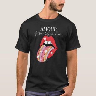 Amour lipstick Motivierend Inspirational Slogan Q T-Shirt