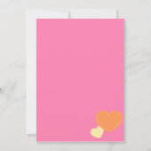 Amour Pink & Orange Bridal Dusche Einladung 5 x 7 (Rückseite)