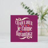 Amour pour Toujours Einladung (Stehend Vorderseite)