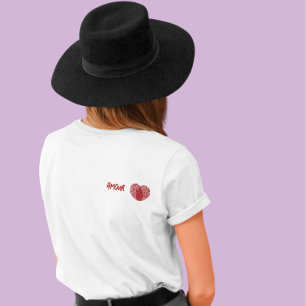 Amour roter Fingerabdruck Herz T-Shirt