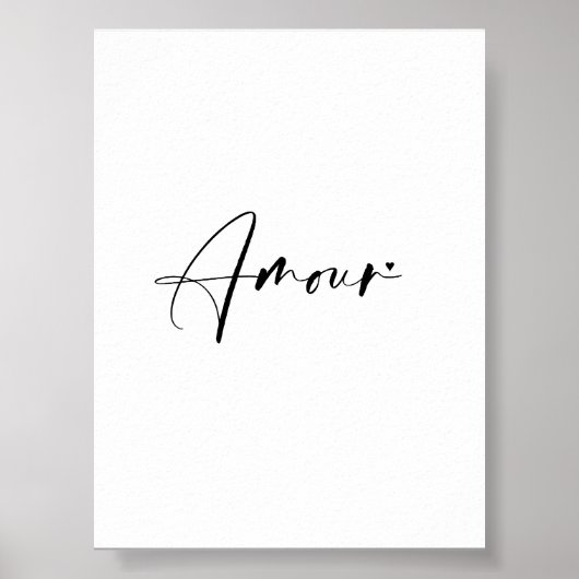 Amour - valentine typography poster (Vorne)