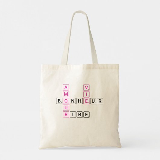 Amour Vie Bonheur Rire - Sac Fourre-Tout Tragetasche (Rückseite)