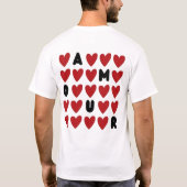 "Amour", Weißes T-Shirt (Rückseite)
