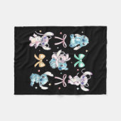 Amp Angel Coquette Style Bows Valentines Day Fleecedecke (Vorderseite (Horizontal))