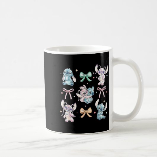 & Angel Coquette Style Bows Valentine's Day Kaffeetasse (Rechts)