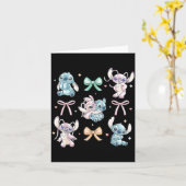 & Angel Coquette Style Bows Valentine's Day Karte (Gelbe Blume)