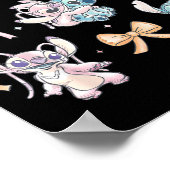 & Angel Coquette Style Bows Valentine's Day Poster (Ecke)