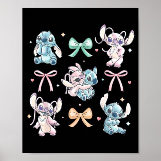 &amp; Angel Coquette Style Bows Valentine's Day  Poster (Vorne)