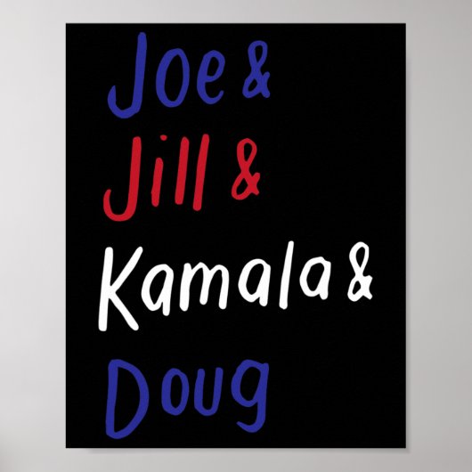 & Jill & Kamala & Doug Biden Harris 20 Poster (Vorne)