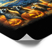 & Possum Halloween Fall Van Gogh Starry Night Poster (Ecke)