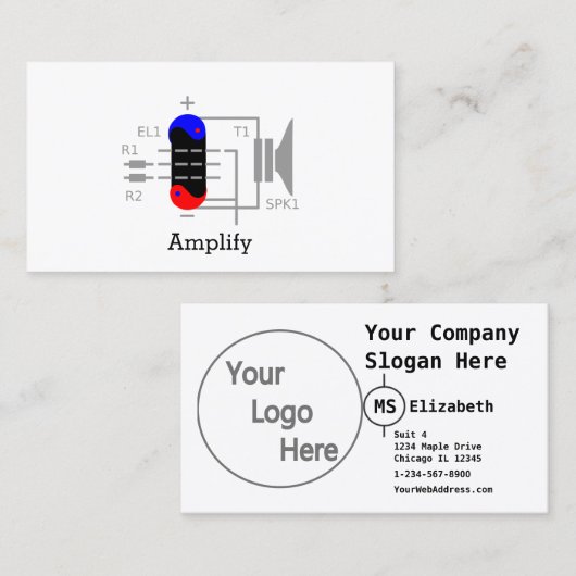 Amp Tube Visitenkarte (Vorne/Hinten)