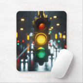 Ampel auf der City Street leuchtet Mousepad (Mit Mouse)