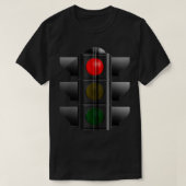 Ampel auf rotem Fahrsignal Zip T-Shirt (Design vorne)