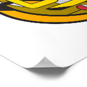 Ampel - Gelbes Cyberpunk Geometrisch Abstrakt Poster (Ecke)