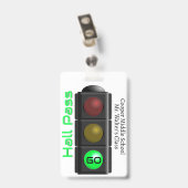 Ampel-Hall-Pass Ausweis (Back with Clip)