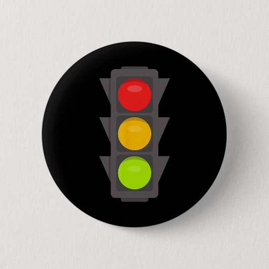 Ampel Halloween Kostüm Stopp Go Rot Gelb Button (Vorderseite)