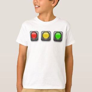 Ampel Lampe Auto Straße Junge Mädchen Schule Bus T-Shirt