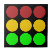 Ampel nach vorn Vorsicht Straßenschildmuster Fliese (Vorderseite)