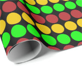 Ampel nach vorn Vorsicht Straßenschildmuster Geschenkpapier (Rolleneckpunkt)