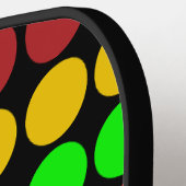 Ampel nach vorn Vorsicht Straßenschildmuster Pickleball Schläger (Linke Seite)