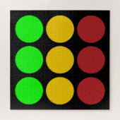 Ampel nach vorn Vorsicht Straßenschildmuster Puzzle (Horizontal)