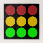 Ampel nach vorn Vorsicht Straßenschildmuster Puzzle (Vertikal)