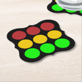 Ampel nach vorn Vorsicht Straßenschildmuster Untersetzer (angewinkelt)