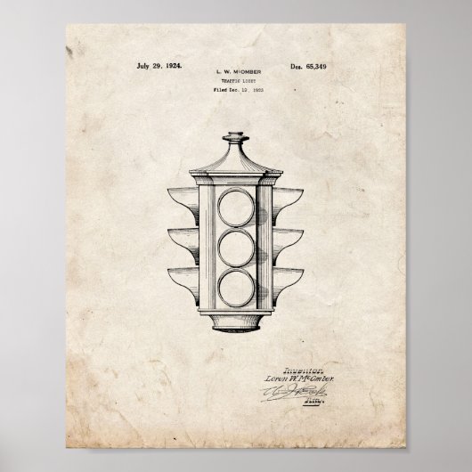 Ampel Patent - Altes Aussehen Poster (Vorne)