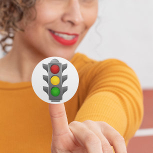 Ampel Rot Gelb Grün Signal Runder Aufkleber