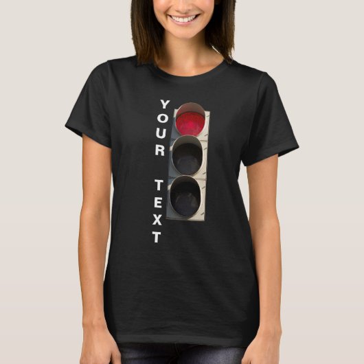 Ampel - Rotes Schwarz T-Shirt (Vorderseite)