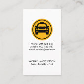 Ampel rufen Taxi ab Visitenkarte (Rückseite)