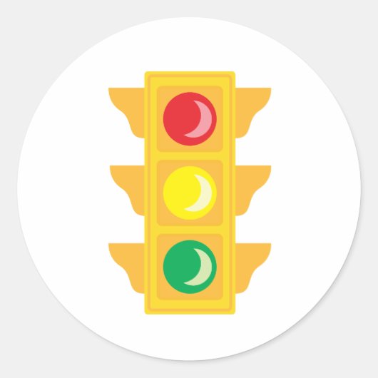Ampel Runder Aufkleber (Vorderseite)