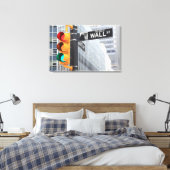 Ampel und Wall Street-Zeichen Leinwanddruck (Insitu (Schlafzimmer))