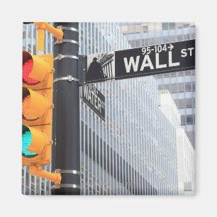Ampel und Wall Street-Zeichen Magnet